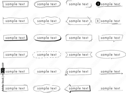 おしゃれな手書きの見出しやタイトルの装飾 素材 吹き出し Behang