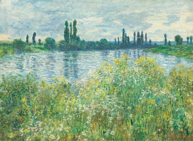 pensioen condensor haspel Banks of the Seine, Vétheuil (1880) by Claude Monet #wf347 - Claude Monet -  Naadloos behang -