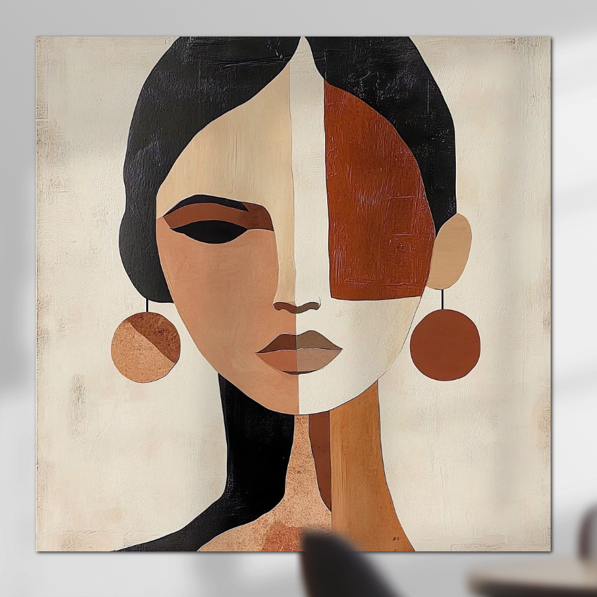 Abstract portret van Lauri Creates