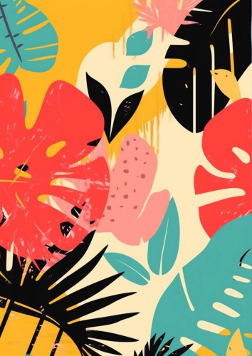 A tropical modern floral design © Color Square