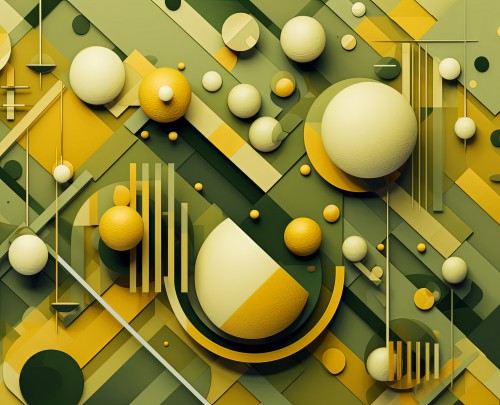 Abstract groen en geel © Marlon Paul Bruin