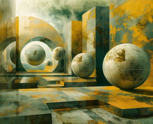 Abstract groen geel © Marlon Paul Bruin