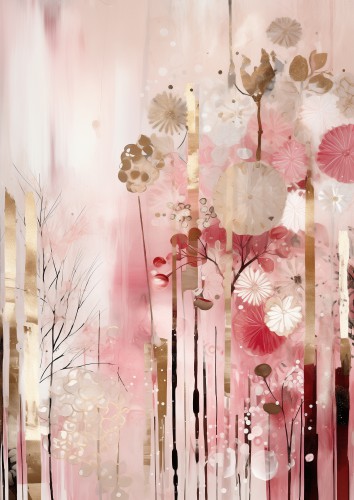 Abstract pink flowerfield © Bianca ter Riet