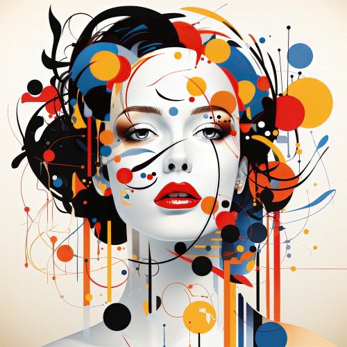 Abstract portret vrouw © Marlon Paul Bruin
