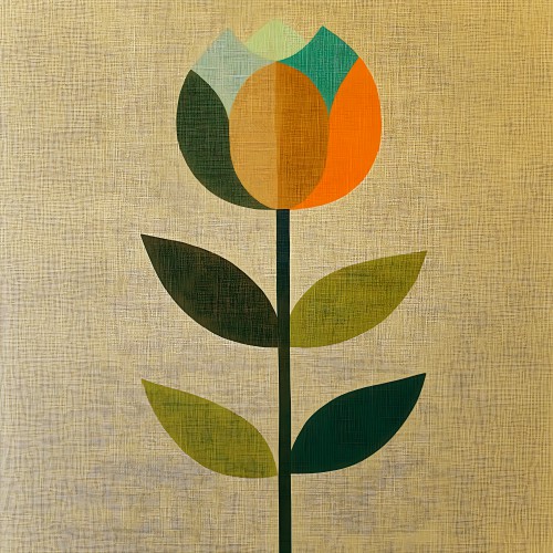 Abstract retro tulip © Lauri Creates