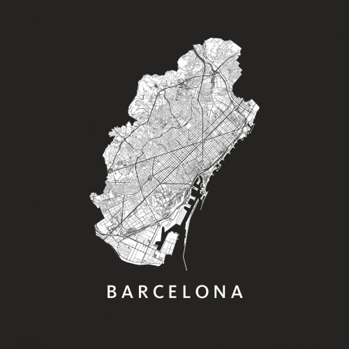 Barcelona Zwart © Kunst in kaart