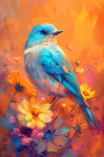 Bird & flowers © Bianca ter Riet