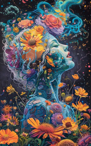 Bloemen vrouw © Marlon Paul Bruin