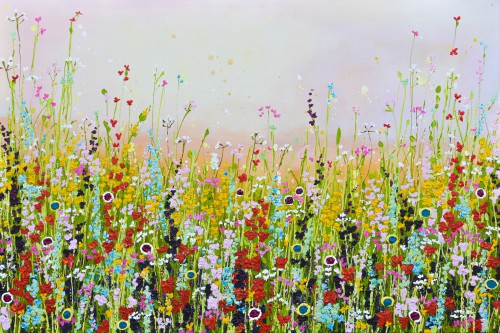 Bloemenveld schilderij © Bianca ter Riet