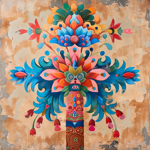Blooming flower totem © Lauri Creates