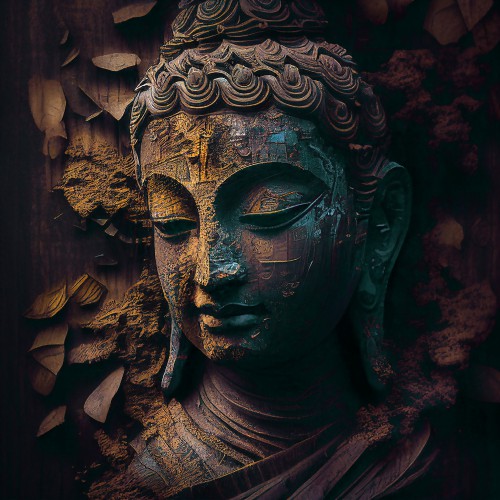 Boeddha stone carved © Bianca ter Riet