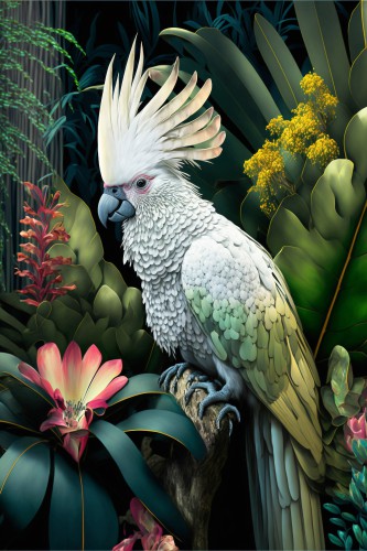 Cockatoo in de jungle