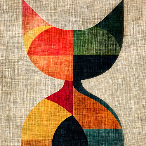 Colorful abstract cat © Lauri Creates