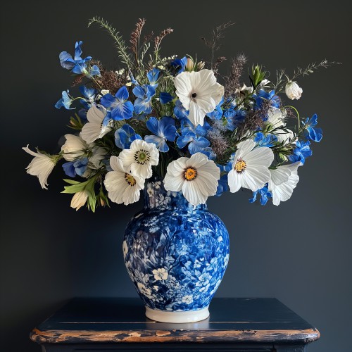 Delfts blauw op rustiek zwart © Bianca ter Riet