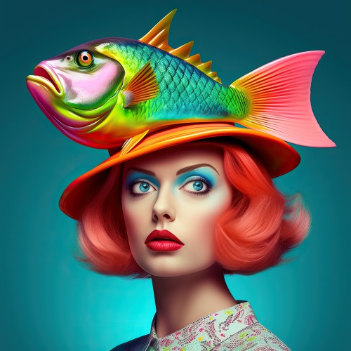 Fishy hat elegance fluorescent © OTTI Originals
