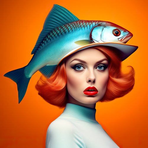Fishy hat elegance orange pride © OTTI Originals