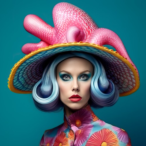 Fishy hat elegance pink and blue © OTTI Originals