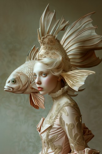 Fishy hat elegancy beige 1 © OTTI Originals