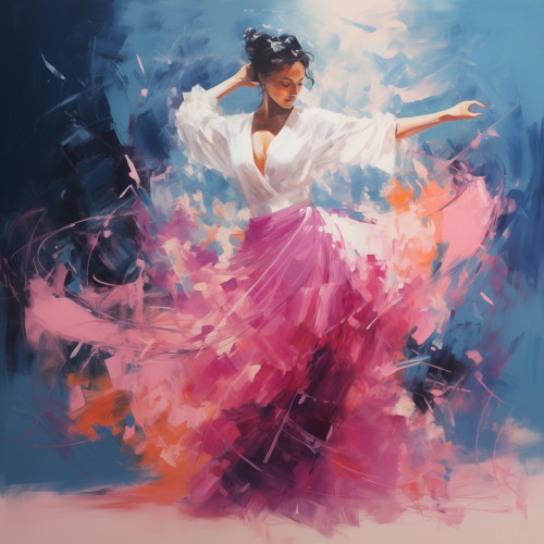 Flamenco danseres in roze © Lauri Creates