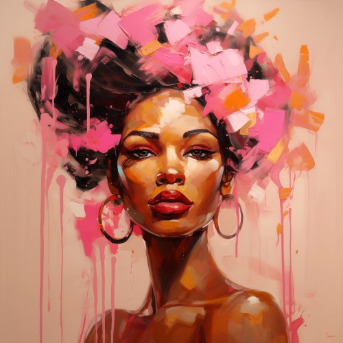 Funky neon portrait © Lauri Creates