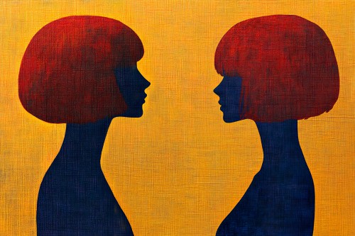 Ginger twins in yellow, red and royal blue © Lauri Creates