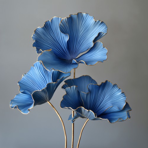 Ginkgo blad goud blauw © Bianca ter Riet