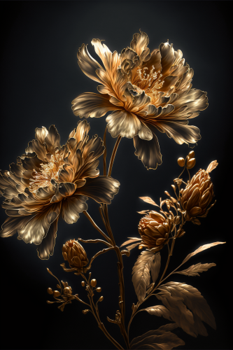 Gouden bloemen © Kim West