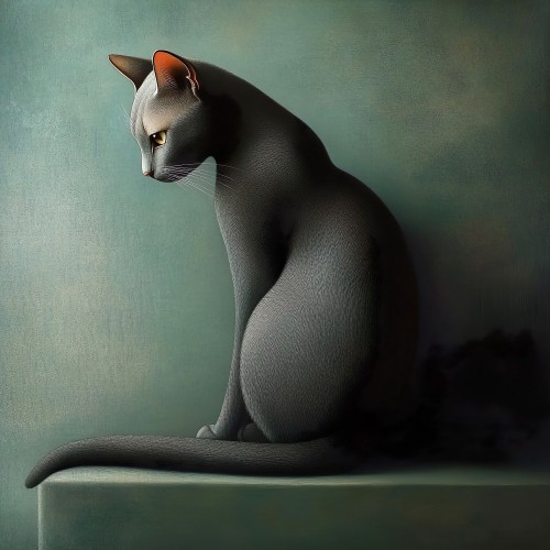 Grey cat © Lauri Creates