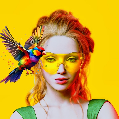 Het Meisje en haar Vogel © Ellenilli