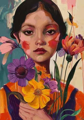 Het meisje met de bloemen © Bianca ter Riet