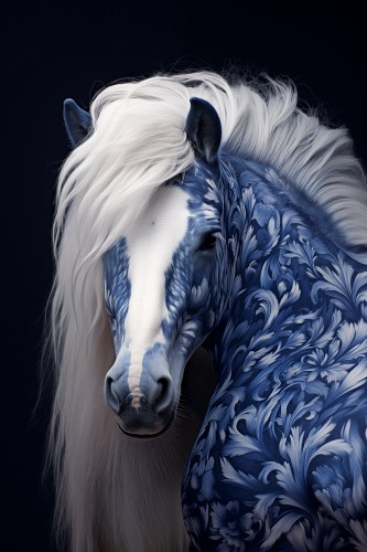 Icelandic horse Delft blue © OTTI Originals