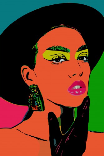Inspire popart schilderij kleurrijk interieur 