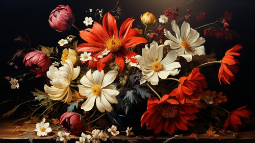 Klassiek boeket met rood © Marlon Paul Bruin