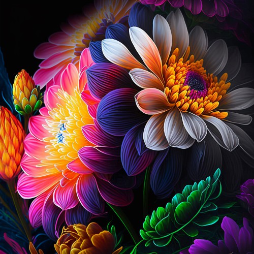 Kleurrijke bloemen © Kim West