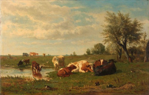 Koeien in de weide, Gerard Bilders, 1860 - 1865