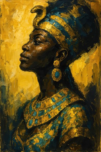 Krachtig portret van Afrikaanse vrouw met koninklijke cobra-tooi © Natalie Bruns