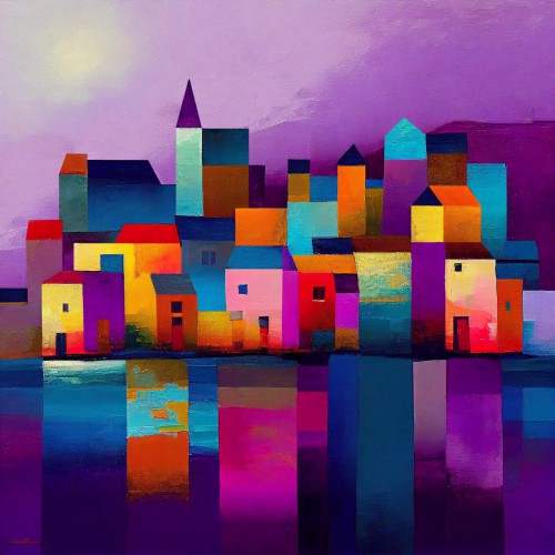 La ville côtière pastel © Color Square