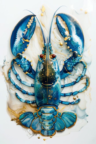 Lobster blue ink © OTTI Originals