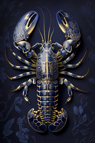 Lobster Chique Gold Blue © OTTI Originals