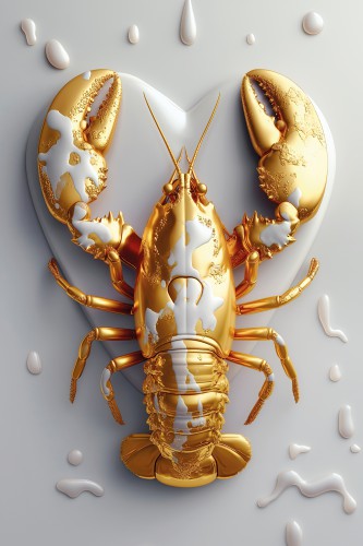 LobsterLuxe GoldenLobster WitHeart © OTTI Originals