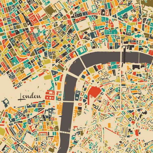 Londen Autumn © Kunst in kaart