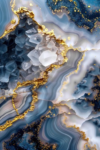 Marmer grijs wittecrystal goud © OTTI Originals