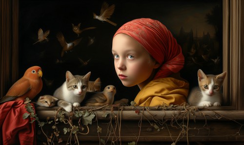 Meisje met huisdieren © Marlon Paul Bruin