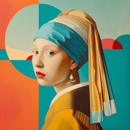 Meisje met parel modern © Marlon Paul Bruin