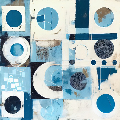 Mixed Media Square Blue © Color Square