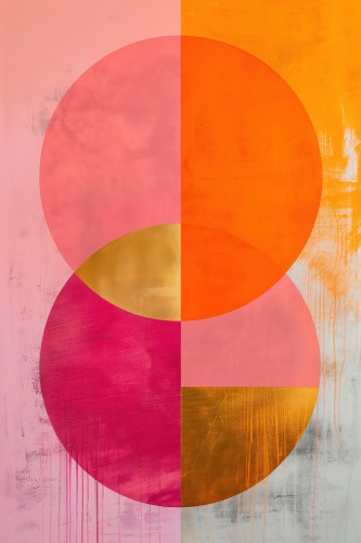 Pink gold and orange B