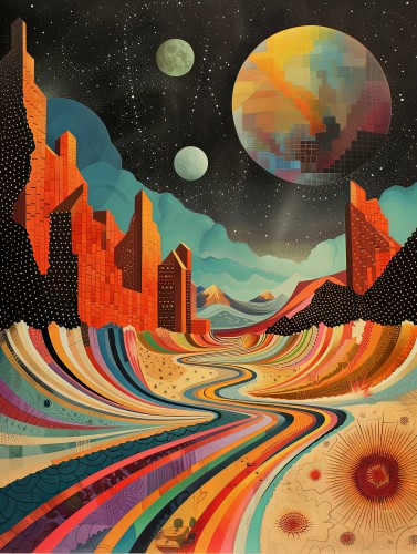 Psychedelisch landschap © Marlon Paul Bruin