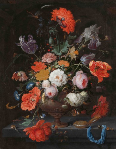 Stilleven met bloemen, Adraham Mignon