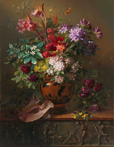 Stilleven met bloemen in een Griekse vaas allegorie op de Lente, Georgius Jacobus Johannes van Os, 1817.jpg