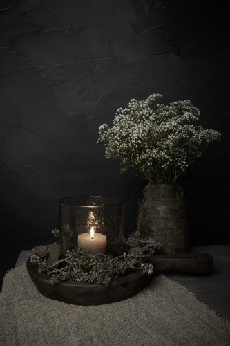 Stilleven met windlicht en gipskruid © Mayra Pama